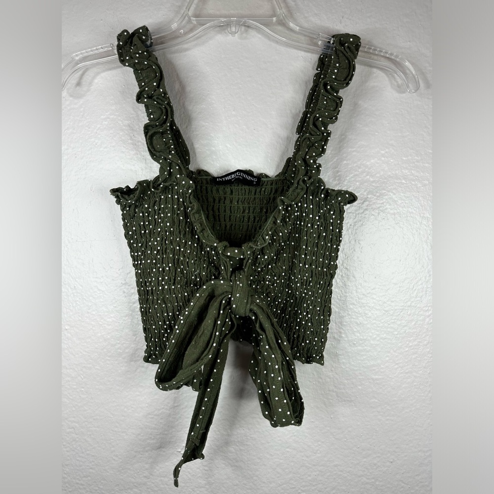 INTHEBEGINNING - Polka Dot Crop Top